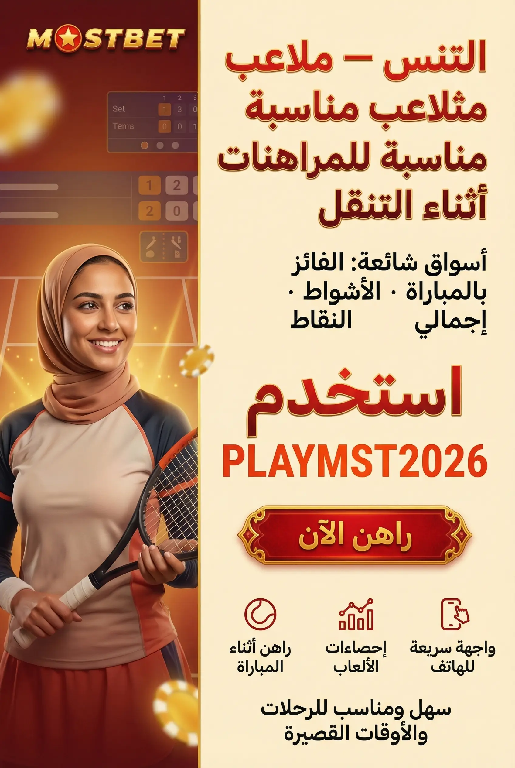مراهنات التنس في Mostbet