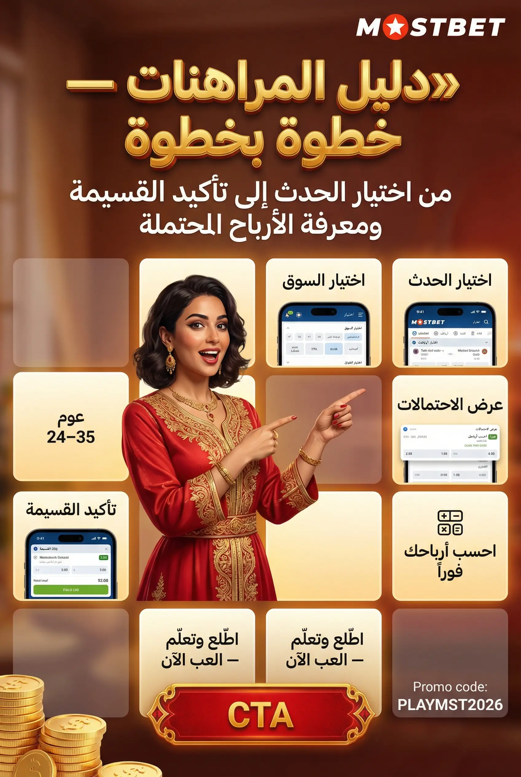 دليل وضع رهان على منصة Mostbet