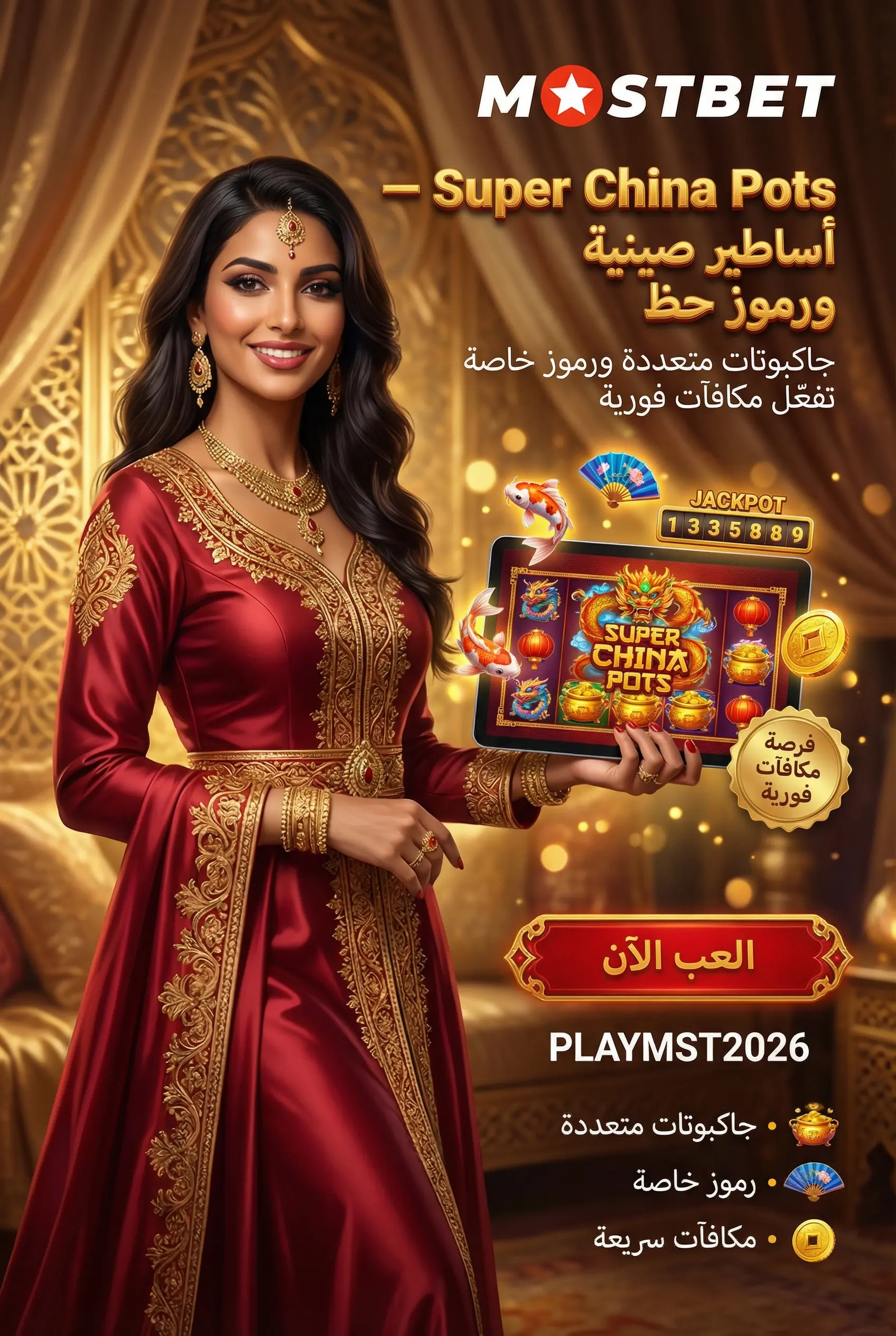 لعبة Super China Pots على Mostbet