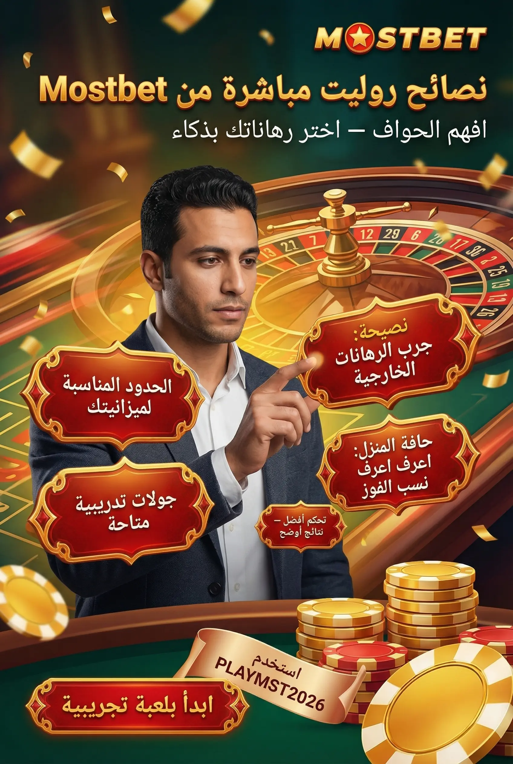 روليت مباشر Mostbet