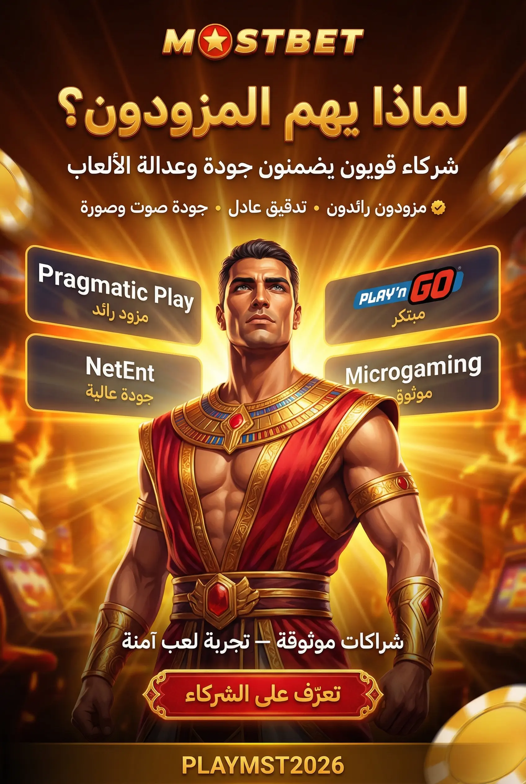 مزودو ألعاب كازينو Mostbet