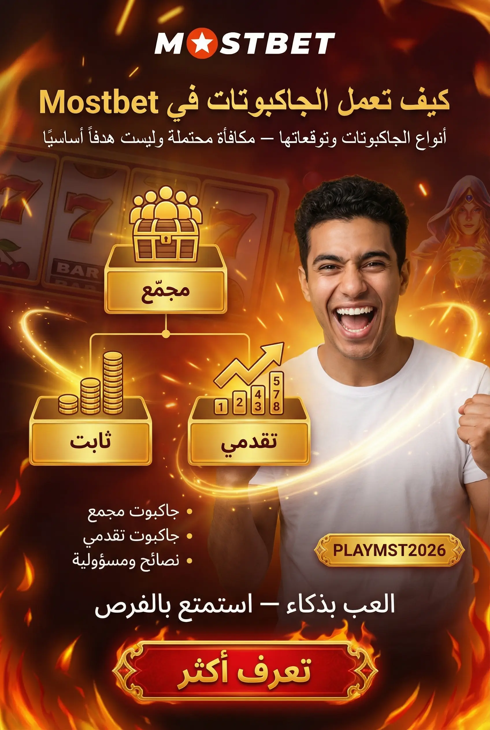 آلية عمل الجاكبوتات في Mostbet